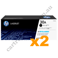 2 x Genuine HP CF230A 30A Black Toner Cartridge