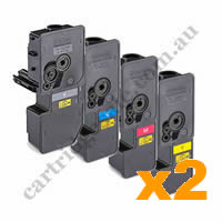 2 Sets Compatible Kyocera TK5234K,C,M,Y Toner Cartridges