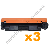 3 x Compatible HP CF217A 17A Black Toner Cartridge