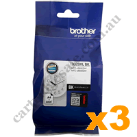 3 x Genuine Brother LC3329XLBK Black Ink Cartridge
