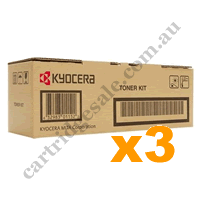 3 x Geunine Kyocera T3164 Black Toner Cartridge