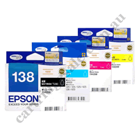 A Set Genuine Epson 138 High Yield B/C/M/Y Ink Cartridges