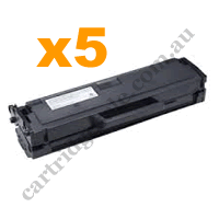5 x Compatible Dell B1160 B1160w B1163w B1165nfw Black Toner Car