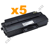5 x Compatible Dell B1260 B1265 Black Toner Cartridge