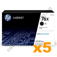 5 x Genuine HP CF276X 76X High Yield Black Toner Cartridge