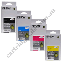 A Set Genuine Epson 711XXL B/C/M/Y Ink Cartridges