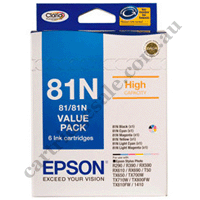 A Set Genuine Epson 81N High Yield Ink Cartridges Value Pack