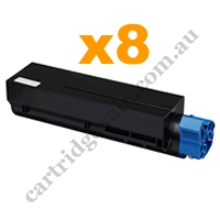8 x Compatible OKI 44992407 High Yield Black Toner