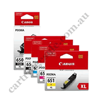 A Set Genuine Canon PGI650XL CLI651XL B/PB/C/M/Y Ink Cartridges