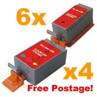 6 Com. BCI15Bk 4 Com. BCI15C/16 Combo + Free Postage!