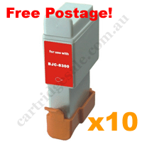 10 Compatible Canon BCI24BK Black Ink Cartridges + Free Postage!