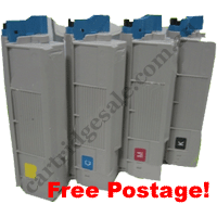 A Set Compatible OKI C5600 C5700 Toner Cartridges B/C/M/Y
