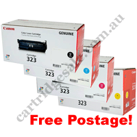 A Set Genuine Canon Cart323 Toner Cartridges B/C/M/Y