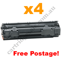 4 x Compatible HP 36A (CB436A) Black Toner Cartridge FreePostage