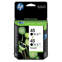 Genuine HP 45 Black Ink Cartridge Twin Pack (CC625AA)