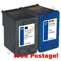 Compatible HP 56 + 57 Combo + Free Postage!