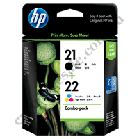 Genuine HP 21 & 22 Ink Cartridges Combo Pack (CC630AA)
