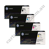 A Set Genuine HP CE340A - CE341A Toner Cartridges B/C/M/Y