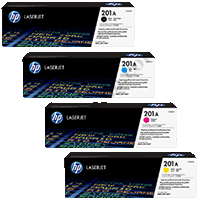 A Set Genuin HP CF400A - 03A Toner Cartridges BCMY