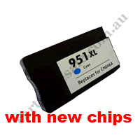 Compatible HP 951XL (CN046AA) Cyan Ink Cartridge New Chip