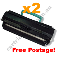 2 x Remanufactured Lexmark X340H11G High Yield Black Toner Cartr