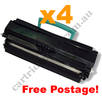 4 x Remanufactured Lexmark X340H11G High Yield Black Toner Cartr