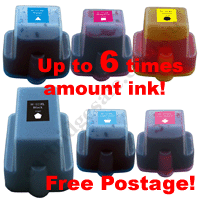 A Set Compatible HP 02 Ink Cartridges + Free Postage!