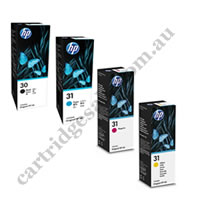 A Set Genuine HP 30 31 B/C/M/Y Ink Bottles