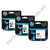 2 x Genuine HP 63 Black + 1 x HP 63 Colour Triple Pack