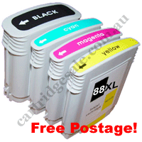 A Full Set Compatible HP 88XL Ink Cartridge B/C/M/Y