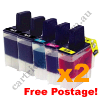 4 Black + 2 of each Colour LC47 Compatible Combo + Free Postage