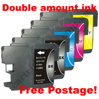 2 Black + 1 of each Colour LC67 Com High Yield + Free Postage!