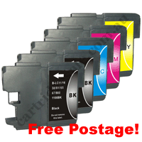 2 Black + 1 of each Colour Com LC67HY Combo + Free Postage!