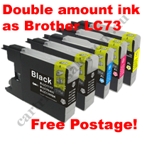 2 Black + 1 of each Colour Com LC73 High Yield + Free Postage!