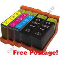 2 Black + 1 of each Colour Reman. Lexmark 100XL Ink CartridgesFP