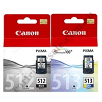 Genuine Canon PG512 BK & CL513 C Ink Cartridge Value Pack