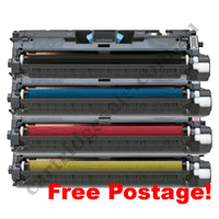 A Set Compatible HP C9700A - 3A Toner Cartridges B/C/M/Y