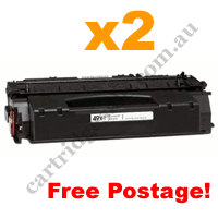 2 x Compatible HP 49X (Q5949X) Black Toner Cartridge FreePostage