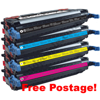 A Set Compatible HP Q6470A - 73A Toner Cartridges B/C/M/Y