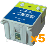 5 Compatible Epson T018 Colour Ink Cartridges