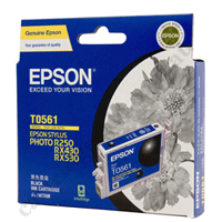 Genuine Epson T0561 Black Ink Cartridge