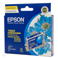 Genuine Epson T0562 Cyan Ink Cartridge