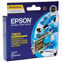 Genuine Epson T0632 Cyan Ink Cartridge