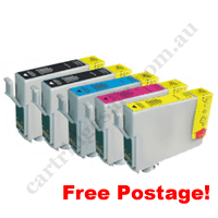 2 Compatible T1331/133 Black+T1332-4,133CMY Combo + Free Postage
