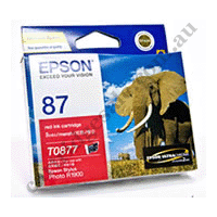 Genuine Epson T0877 Red Ink Cartridge