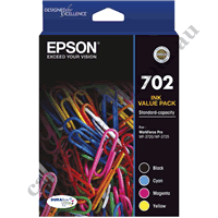 Genuine Epson 702 B/C/M/Y Value Pack